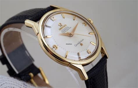 omega constellation pie pan 14k|More.